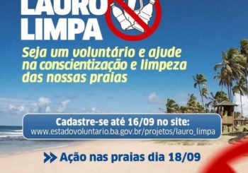 Projeto 'Lauro Limpa' mobiliza voluntários para limpeza das praias neste sábado (18)