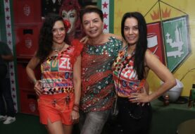 Mônica Carvalho e Mylla Christie marcam presença na quadra da Grande Rio e celebram novo filme “Rosa do Carnaval”