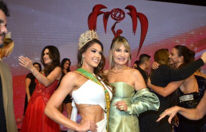 Estilista goiana Maísa Gouveia criou  vestidos para vencedoras do Miss Brasil Terra 2023