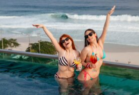 Evelyn Montesano e Giovanna Leão curtem dia ensolarado no Rio de Janeiro
