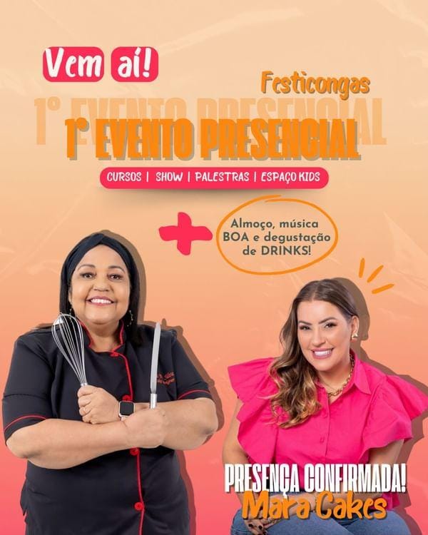 Mara Cakes é presença confirmada no 1ª Festicongas Presencial. Confira!