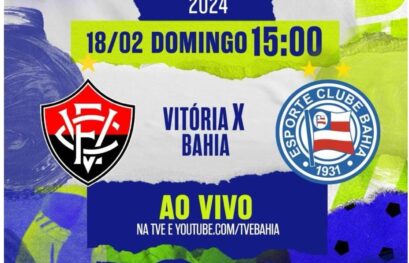 TVE transmite Bahia e Vitória neste domingo