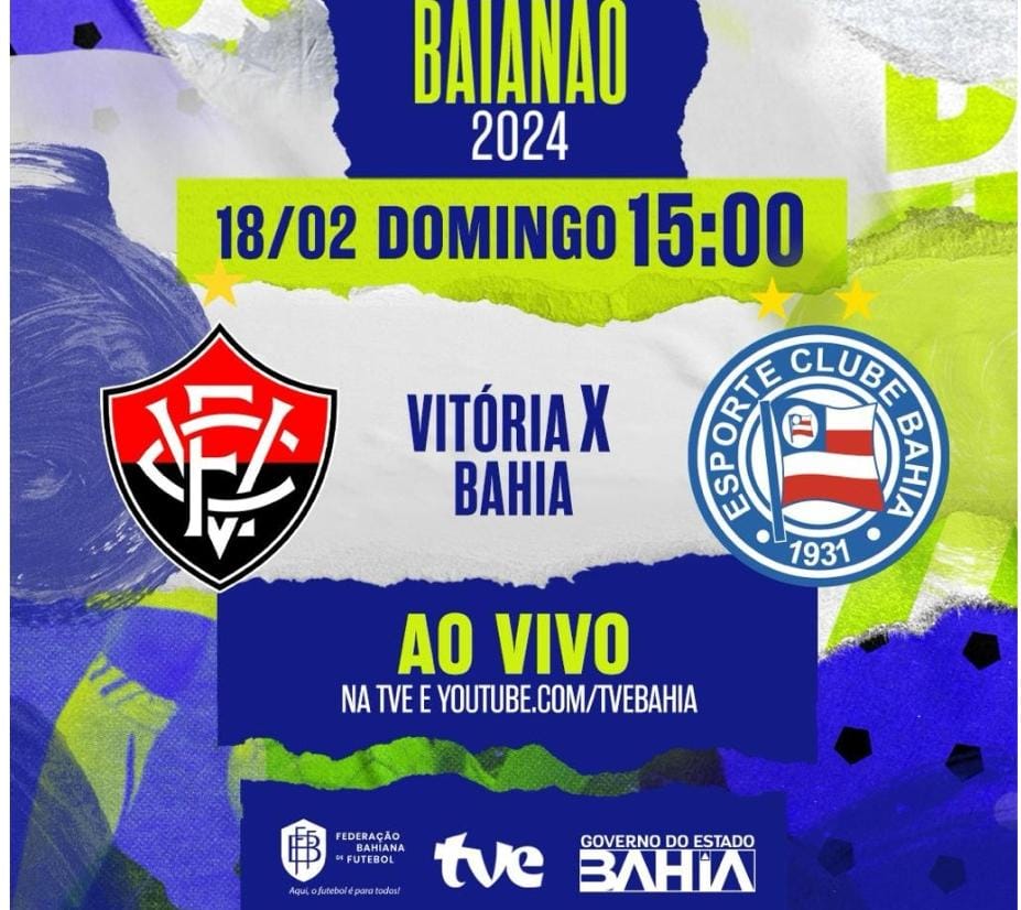 TVE transmite Bahia e Vitória neste domingo