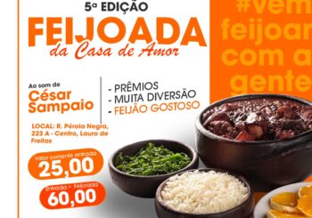 Vem aí a "Feijoada da Casa de Amor", com show de César Sampaio