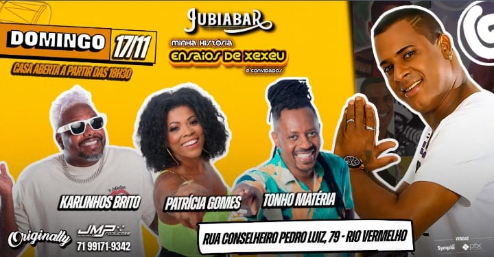 Dia 17 de novembro tem mais Xexéu no Jubiabar!