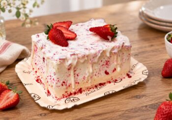 Sodiê Doces transforma trend do Morango Cravejado em nova versão de bolo*