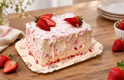 Sodiê Doces transforma trend do Morango Cravejado em nova versão de bolo*